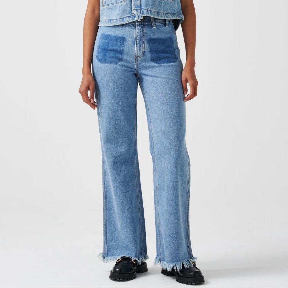 Seventy + Mochi Patched Pocket Mabel Jean in Rodeo Vintage Size 29